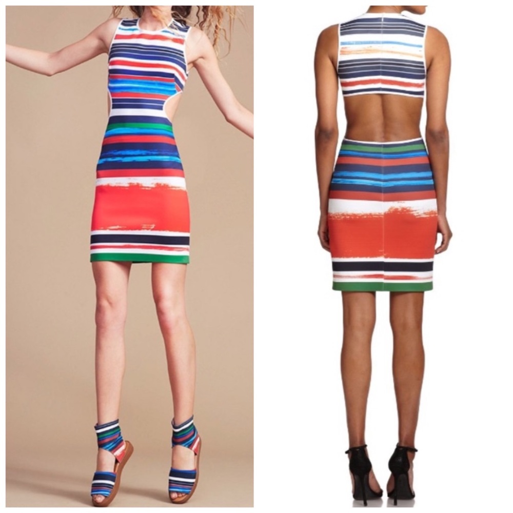 Clover Canyon Painted Horizon Open Back Dress XS